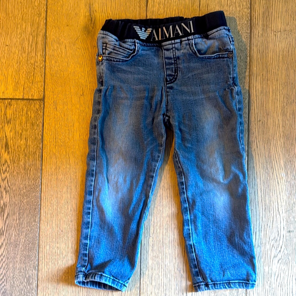 Emporio Armani children's denim jeans pants elastic waist 92cm age 12mo -24 mo
